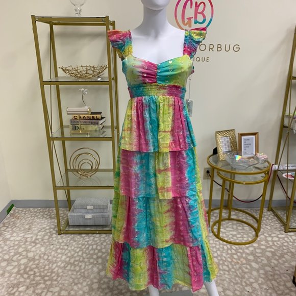Rainbow Leola Dress by Saylor - Picture 1 of 10